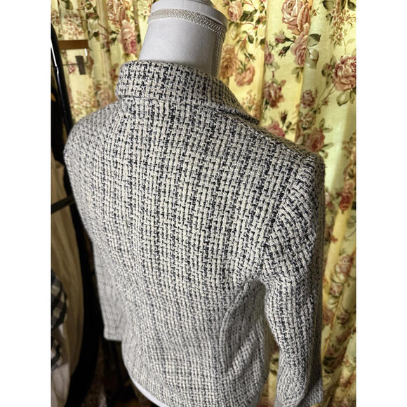 NWT! Amanda+Chelsea Tweed Blazer Ivory/Black Size Small - Picture 5 of 9